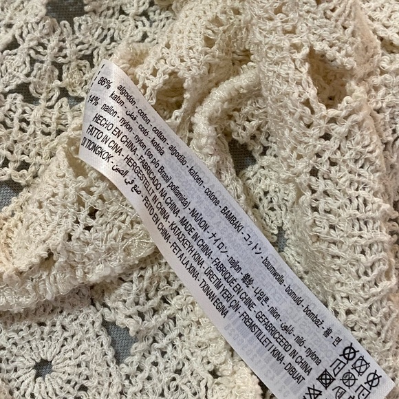 Zara Women’s Knit Top Size S Ruffled Ballon Sleeves - Picture 9 of 10